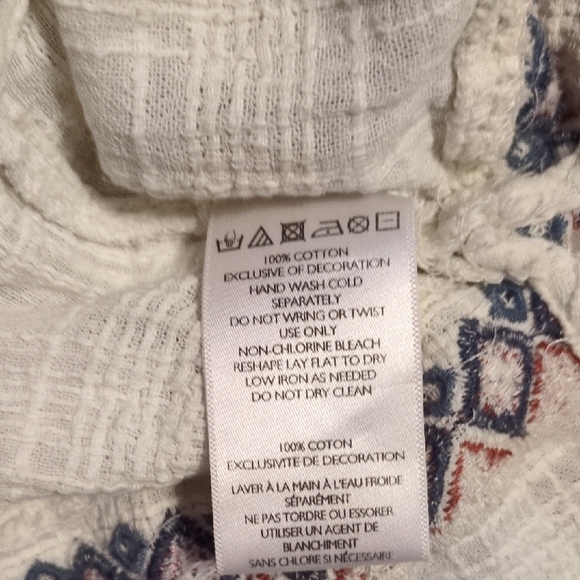 Ecote Womens Tank Top Scoop Neck Sleeveless Embroidered Size Small - Picture 3 of 6